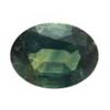 Sapphire Green Gems Oval, Eye Clean